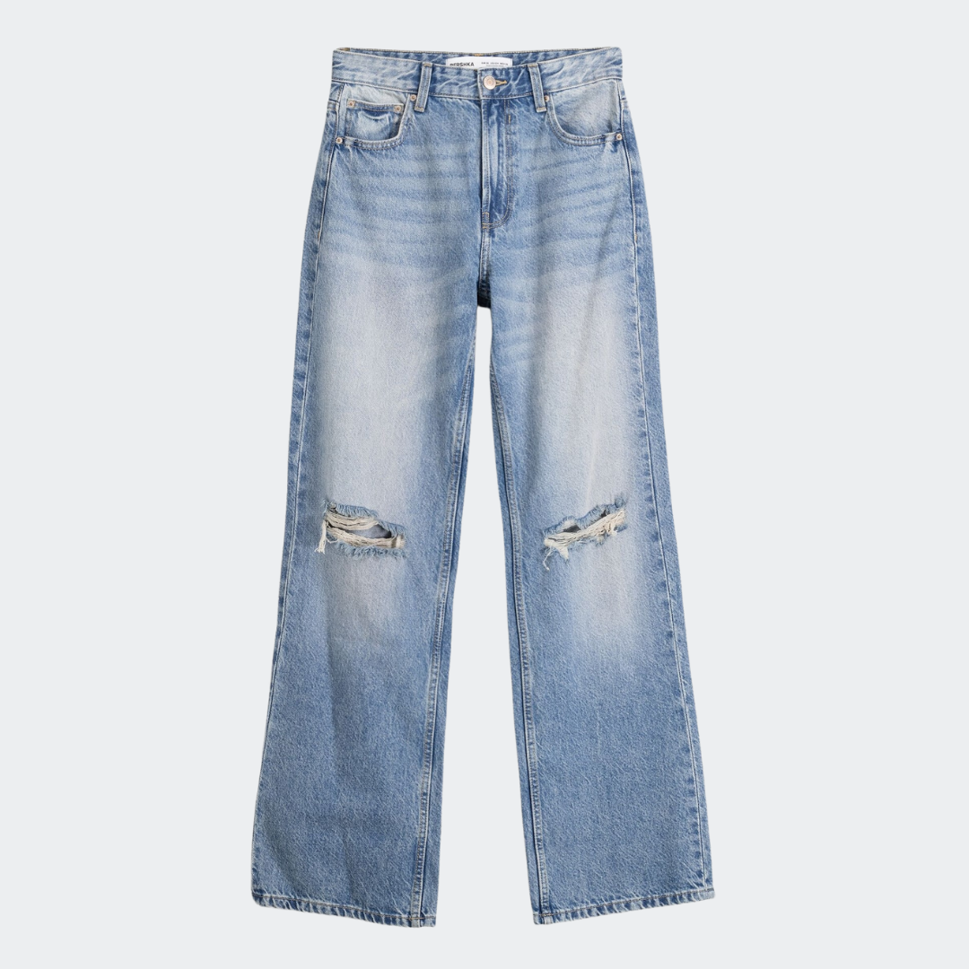 CALÇA JEANS RIPPED WIDE LEG NOISE