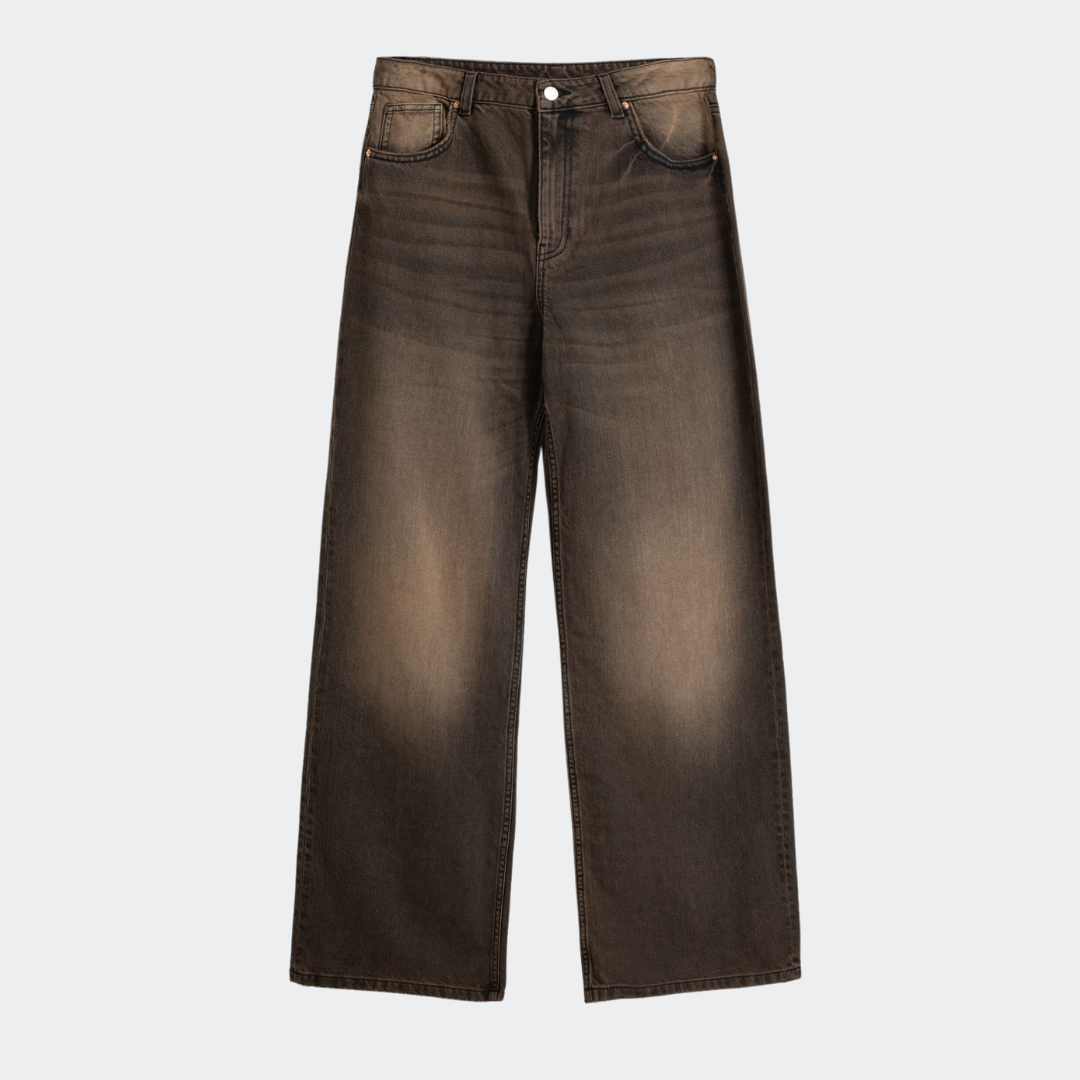 CALÇA JEANS WIDE LEG BROWN NOISE