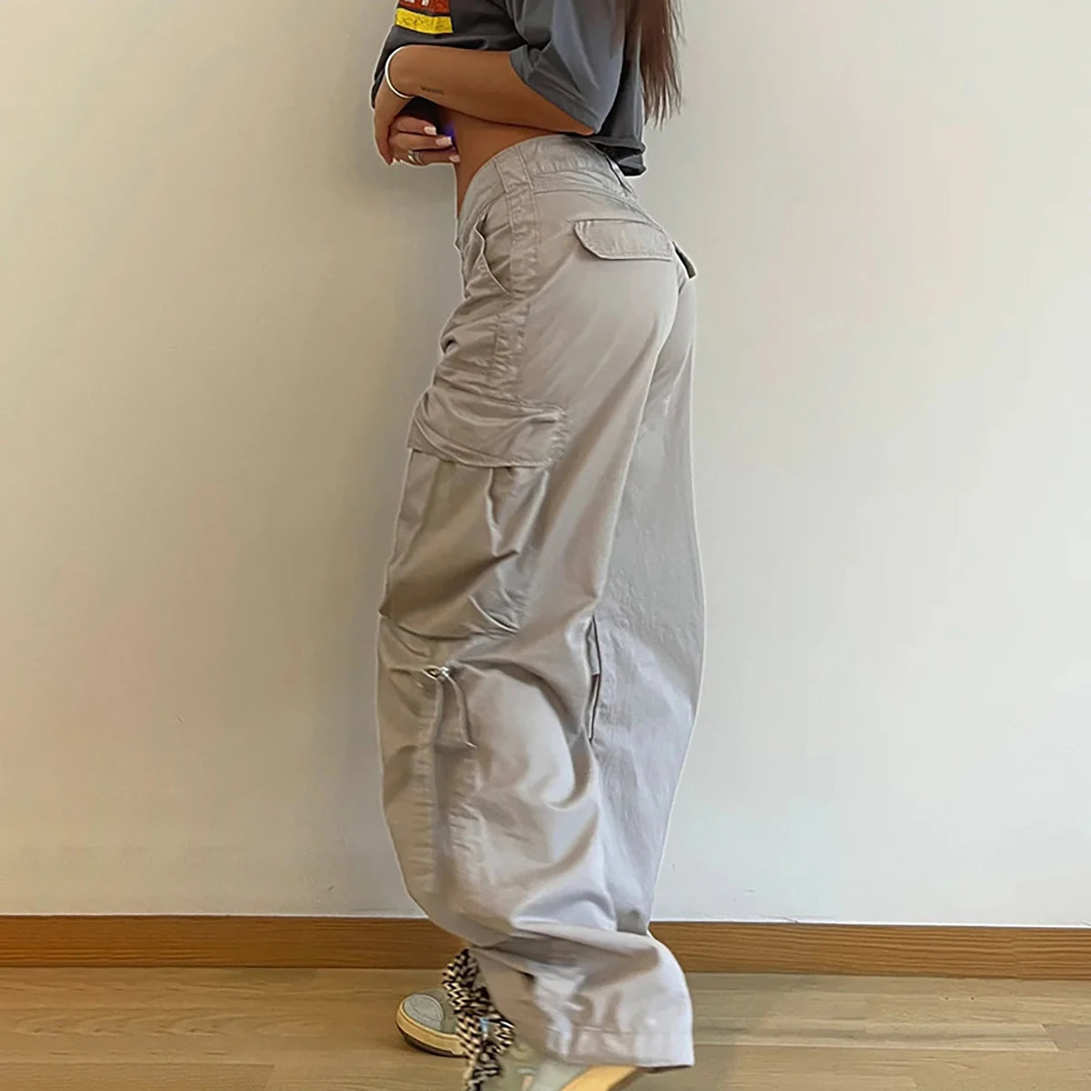 CALÇA CARGO LOW WAIST STREETWEAR NOISE