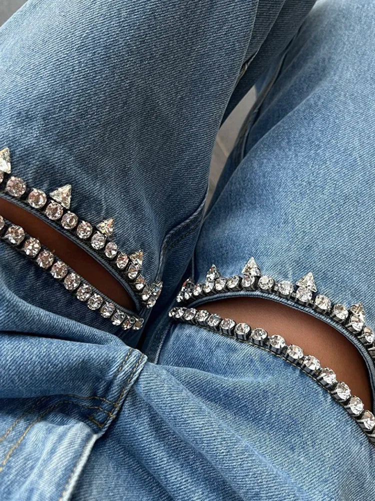 CALÇA JEANS WIDE DIAMOND Y2K NOISE