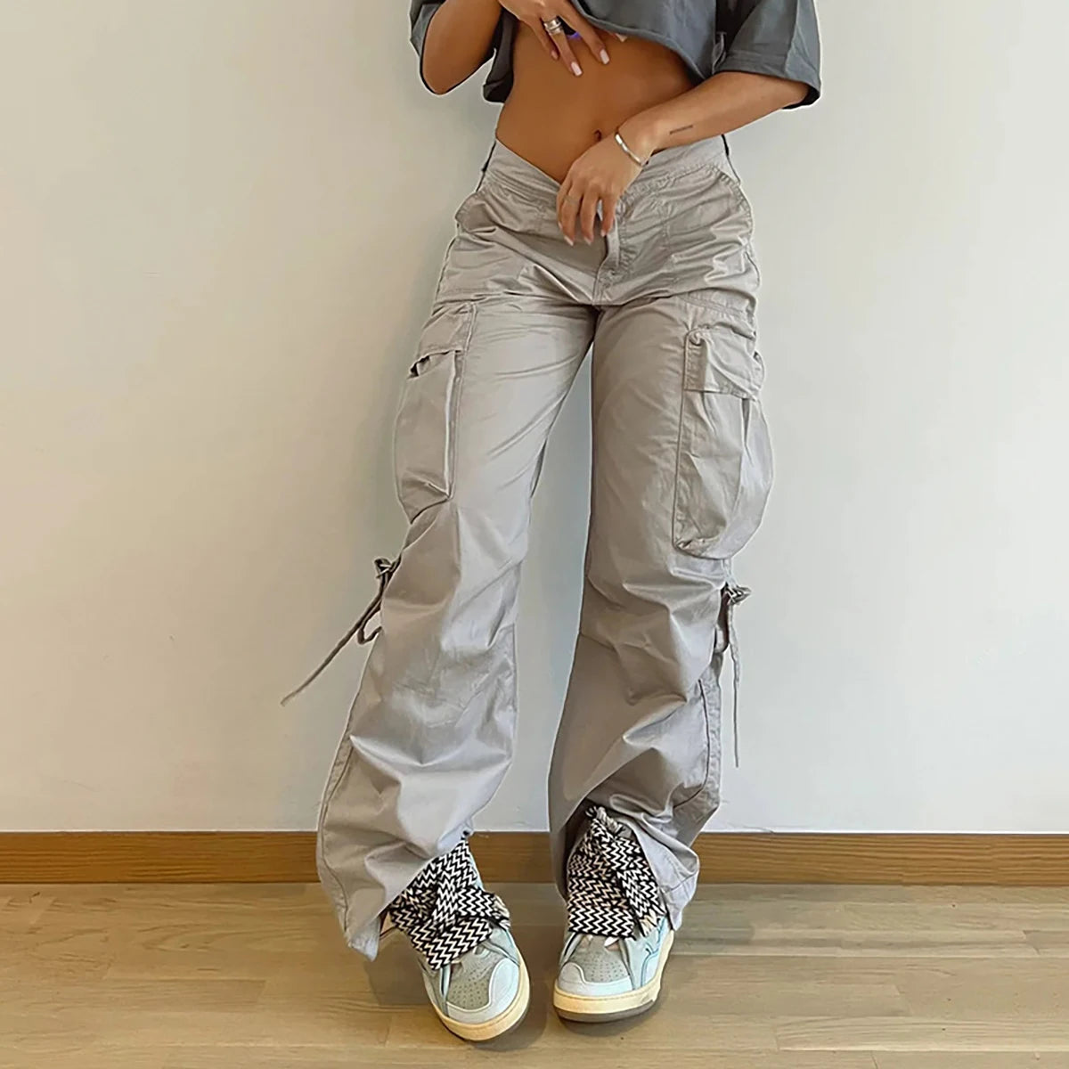 CALÇA CARGO LOW WAIST STREETWEAR NOISE