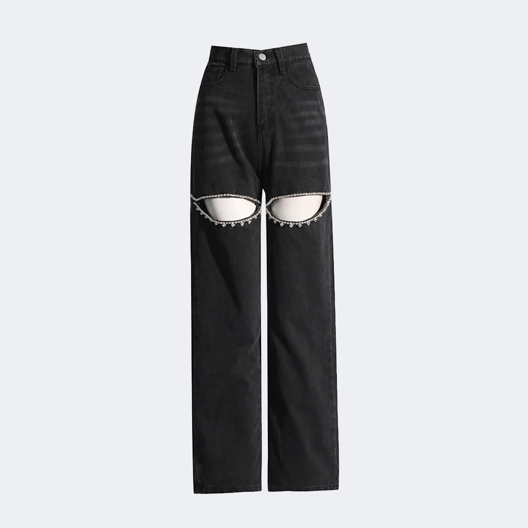 CALÇA JEANS WIDE DIAMOND Y2K NOISE