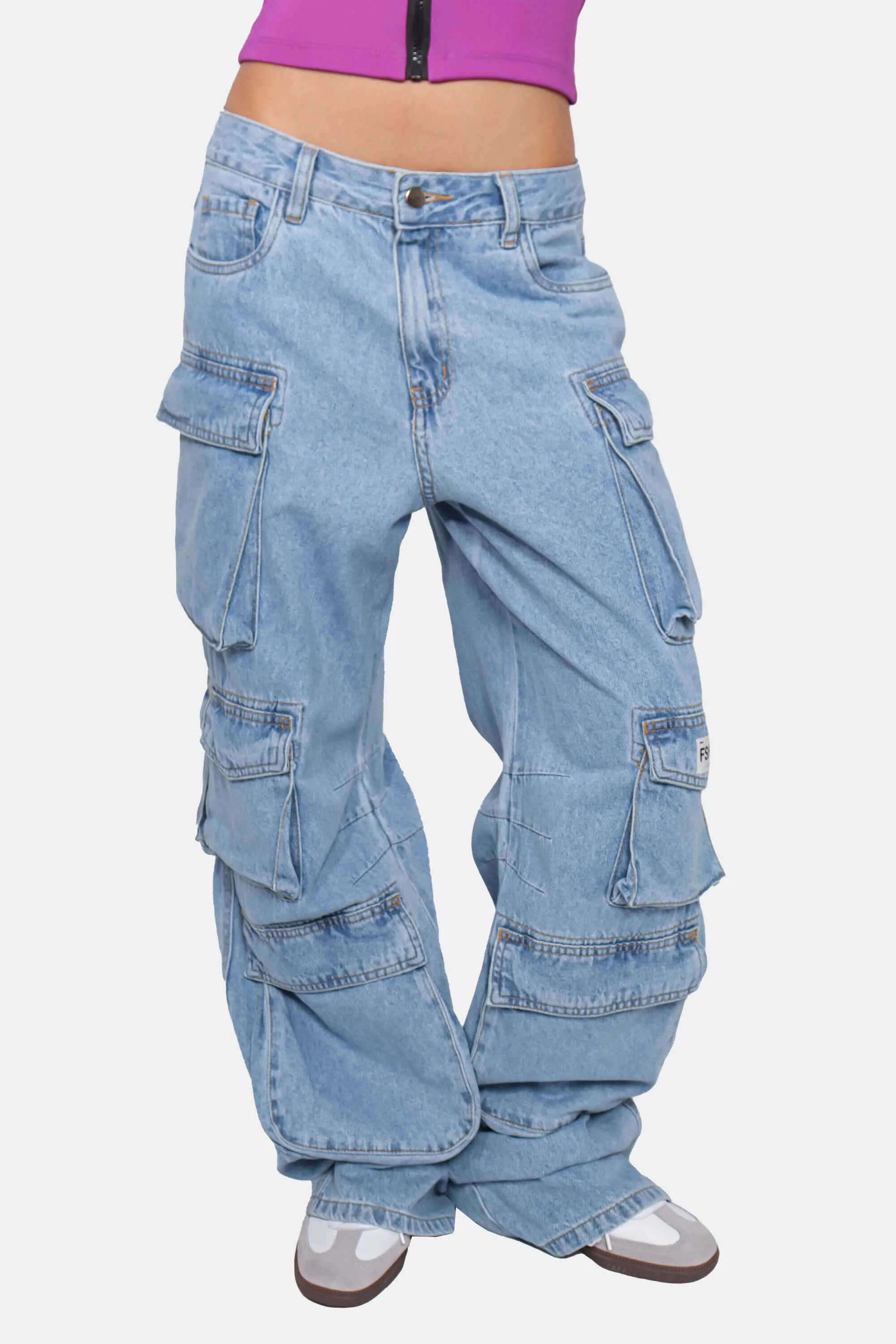 CALÇA CARGO DENIM