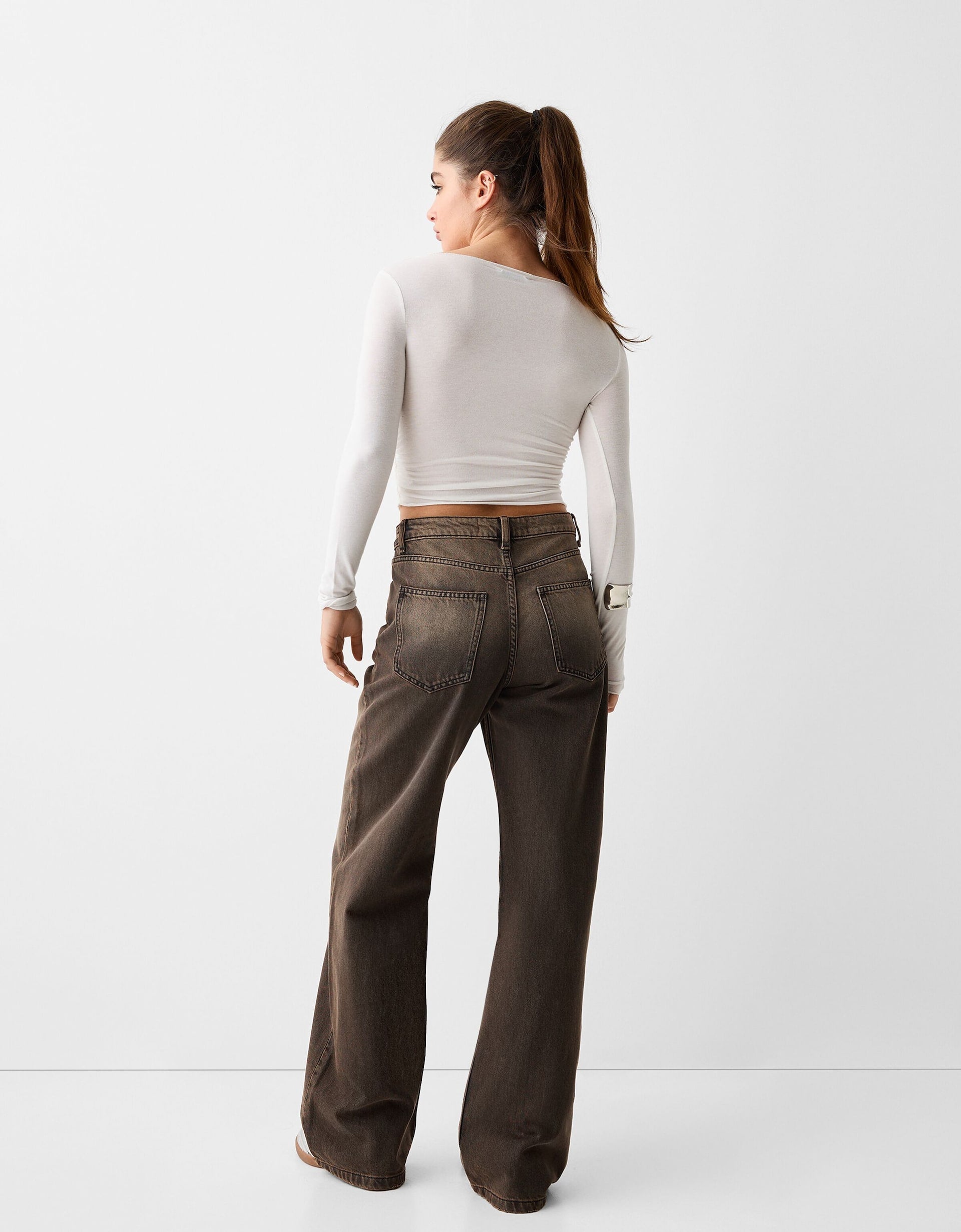 CALÇA JEANS WIDE LEG BROWN NOISE